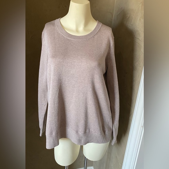 CATHERINE MALANDRINO Bow Back Women’s Taupe Sweater, size Medium, NWT - Picture 2 of 11